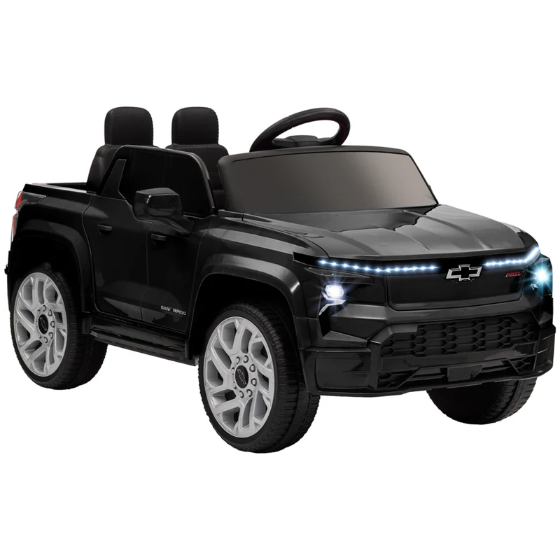 Qaba 12V CHEVROLET Licensed Kids Ride on RC Car - Black