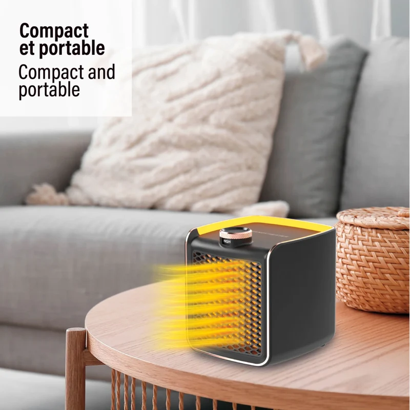 Handy Heater - Chauffage d'appoint électrique portable en céramique à chaleur instantanée de 1200 W