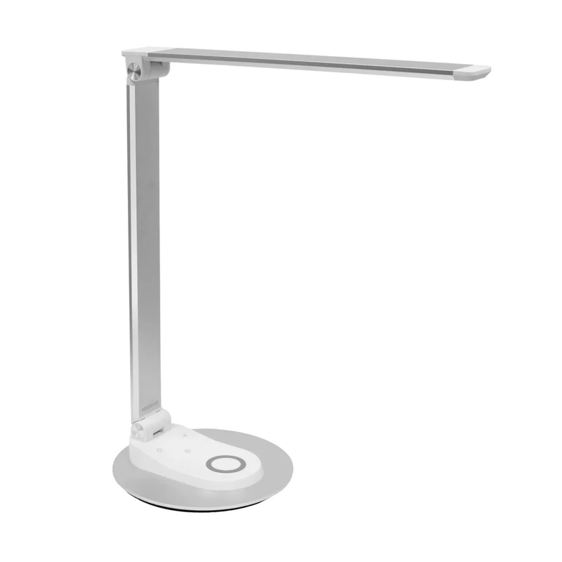 Mount-It! LED Desk Lamp with Wireless Charging - Silver/White