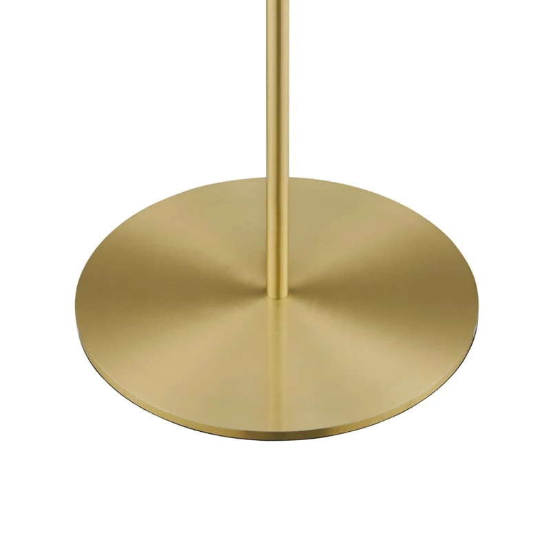Modway Reprise Glass Sphere Glass and Metal Floor Lamp - White Satin Brass