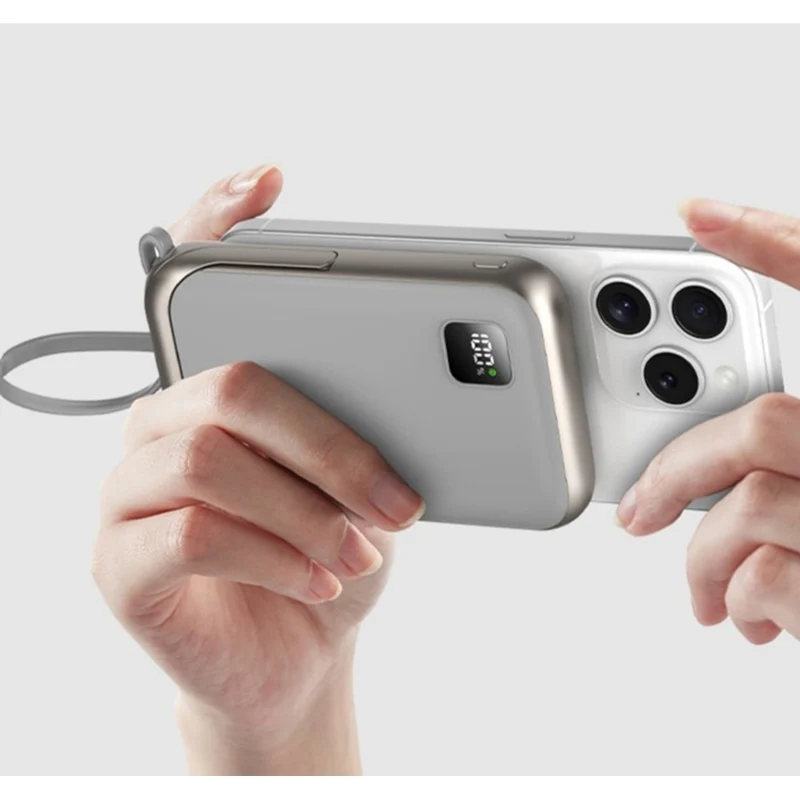 Idmix Q10 Pro III Magnetic Wireless Power Bank - Grey