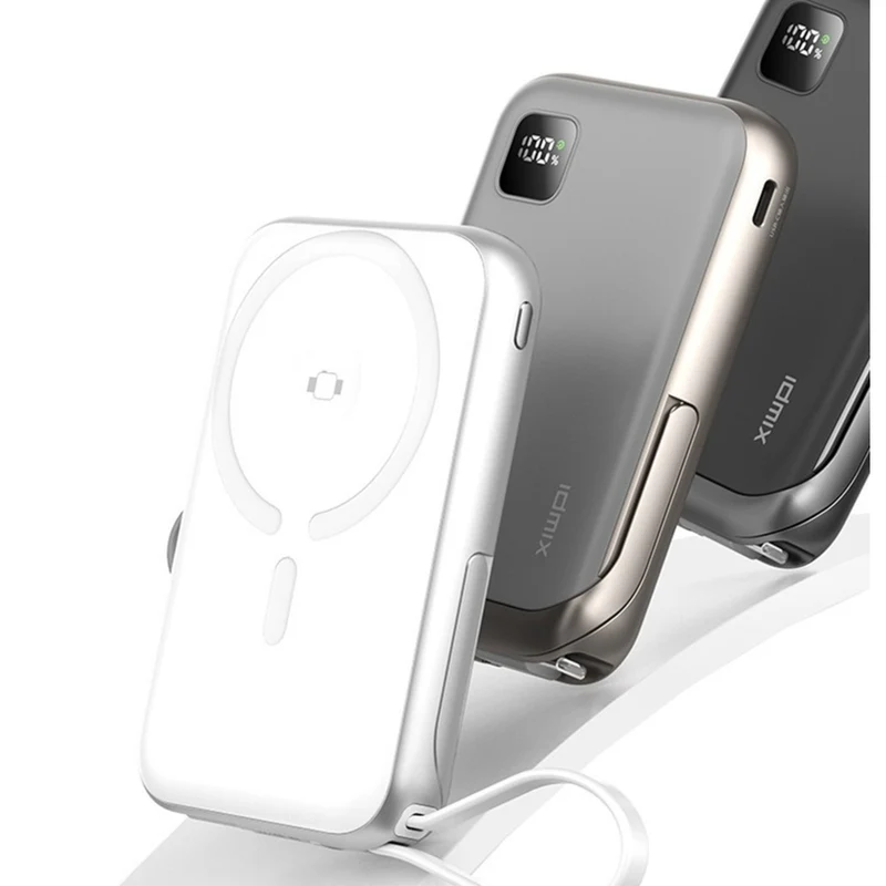Idmix Q10 Pro III Magnetic Wireless Power Bank - Grey