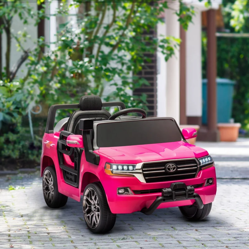 Qaba - Voiture RC électrique pour enfants Toyota sous licence 12V - rose
