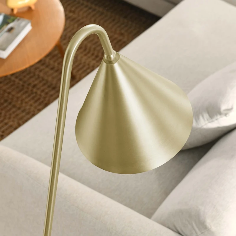 Modway - Ayla Base en marbre Lampe sur pied, Laiton en satin