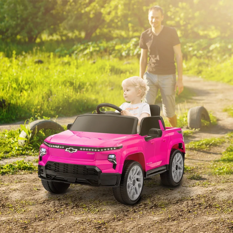 Qaba - Voiture RC pour enfants sous licence CHEVROLET 12V - rose