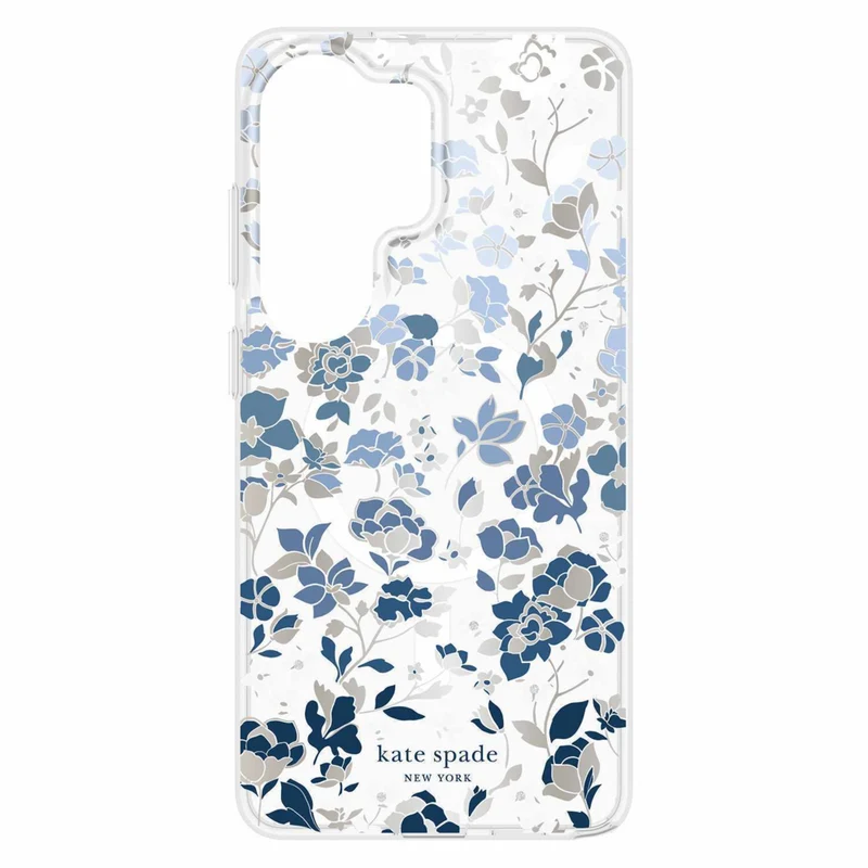Kate Spade Protective Cell Phone Case with Magnets for Galaxy S26 Ultra - Flowerbed Blue