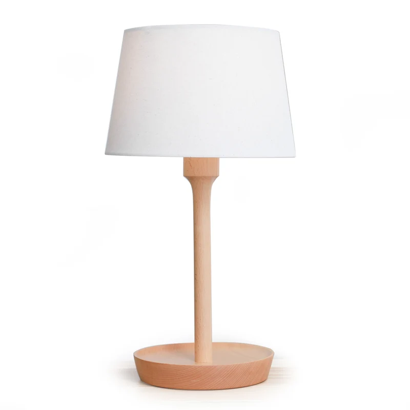 Decent Living Wooden Base Table Lamp - 2 Pack