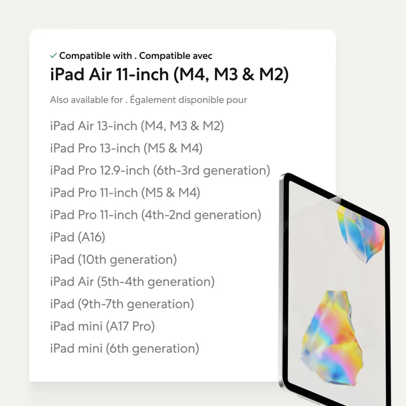 Paperlike - 3 Protecteur d'écran pour iPad Air 11 po (M4-M3-M2) - Transparent