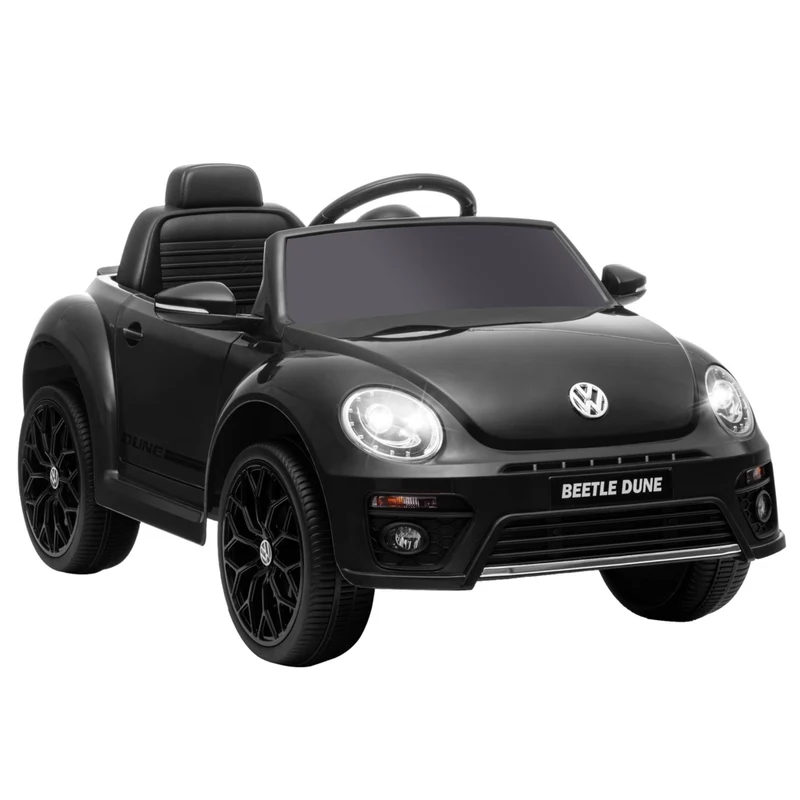 Qaba 12V Volkswagen Beetle Licensed Kids Electric RC Car - Black