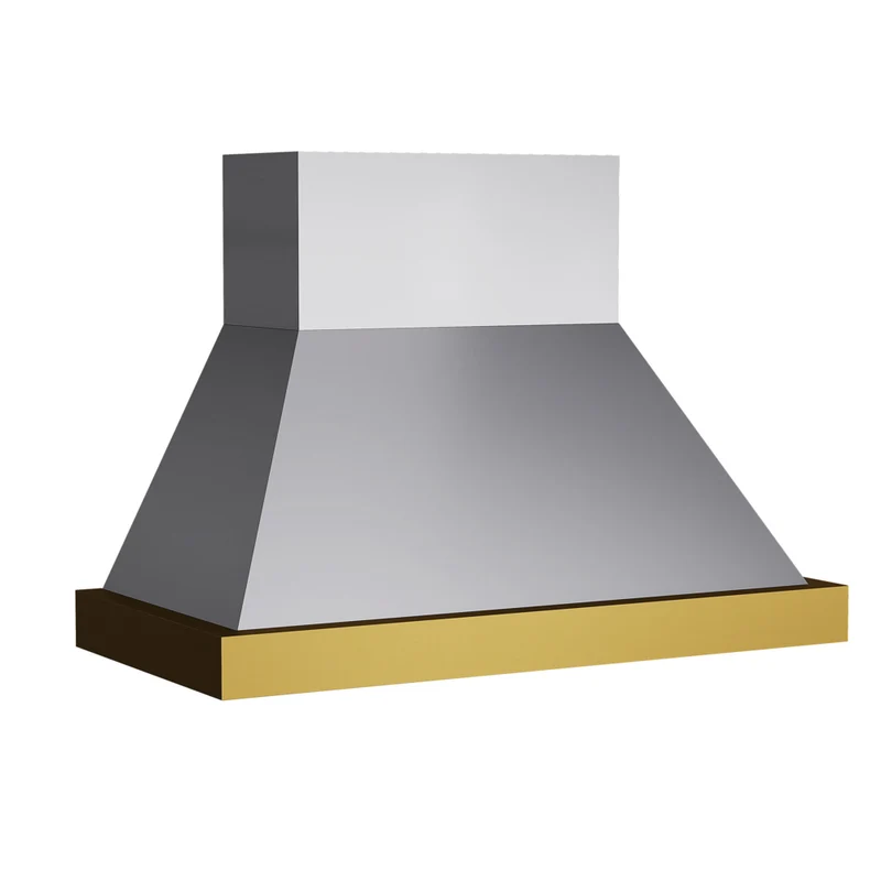 KUCHT KRH48SG 48" 900 CFM Wall Mounted Range Hood - Stainless Steel/Gold