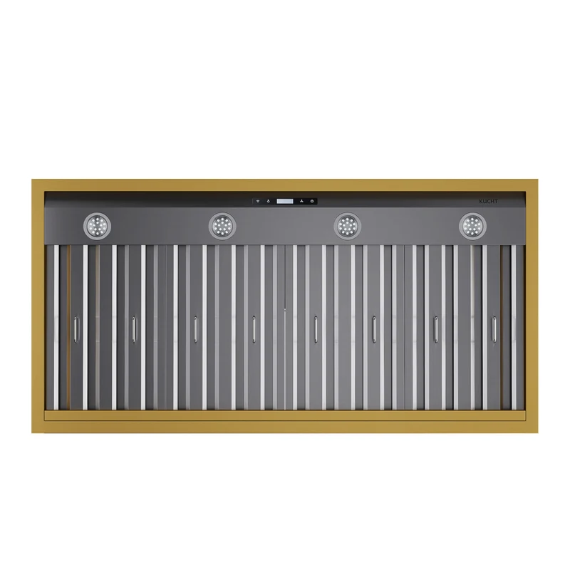 KUCHT KRH48SG 48" 900 CFM Wall Mounted Range Hood - Stainless Steel/Gold