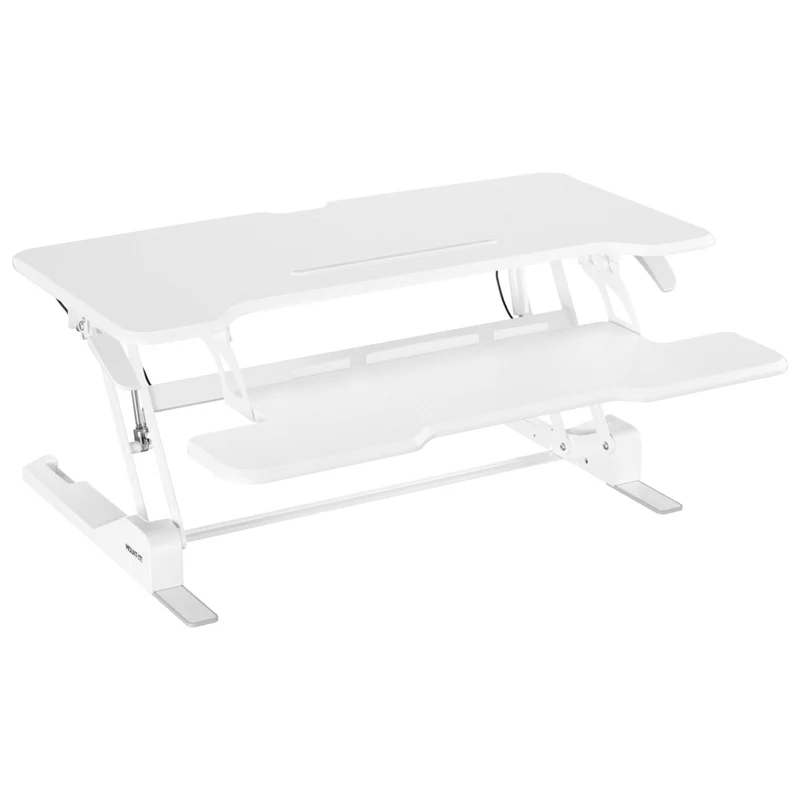 Mount-It! Standing Desk Converter with 38" Desk Top - White