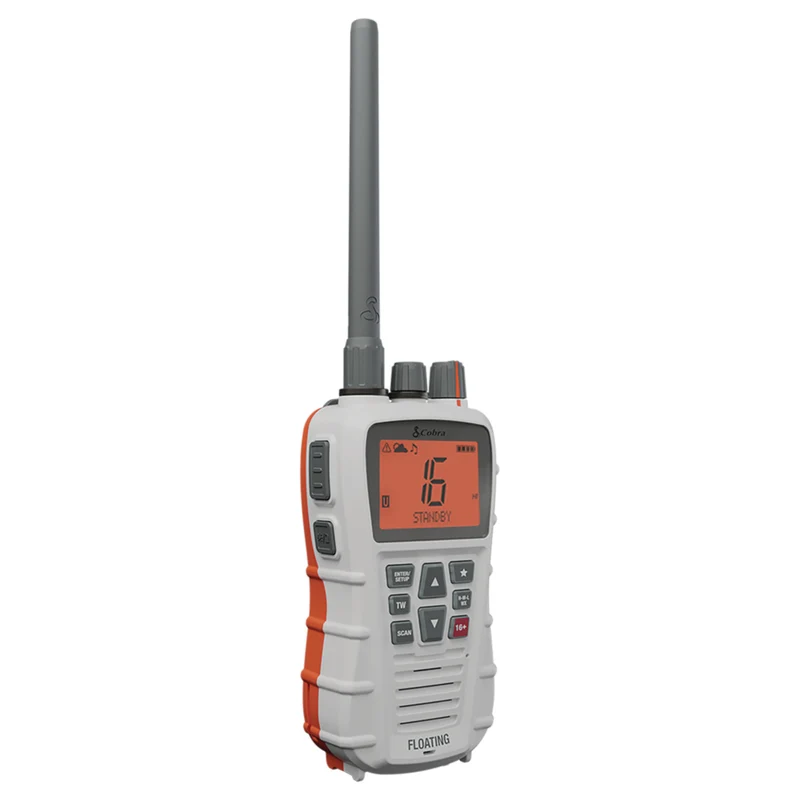 Cobra - Radio VHF portable marine Bluebound 350 - Blanche/Orange