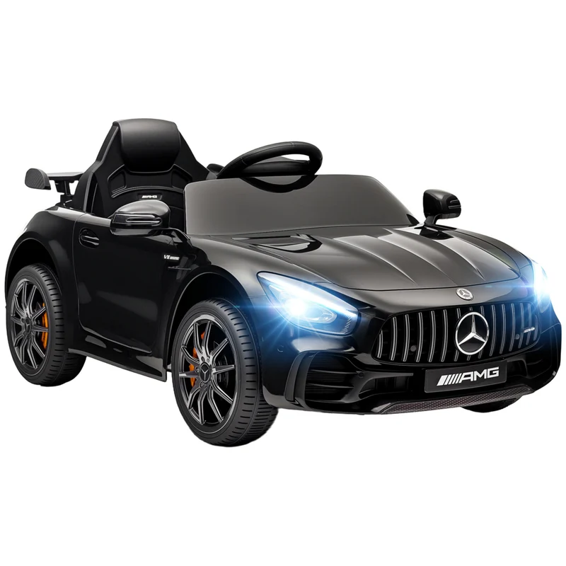 Qaba - Voiture RC électrique pour enfants sous licence Mercedes-Benz 12V - noir