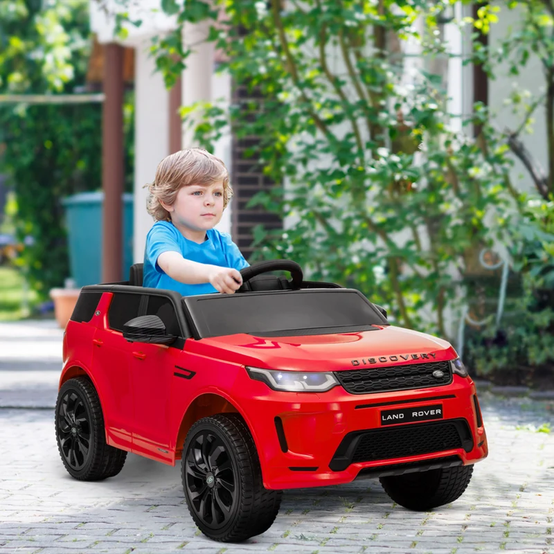 Qaba - Voiture RC électrique pour enfants Land Rover sous licence 12V - rouge