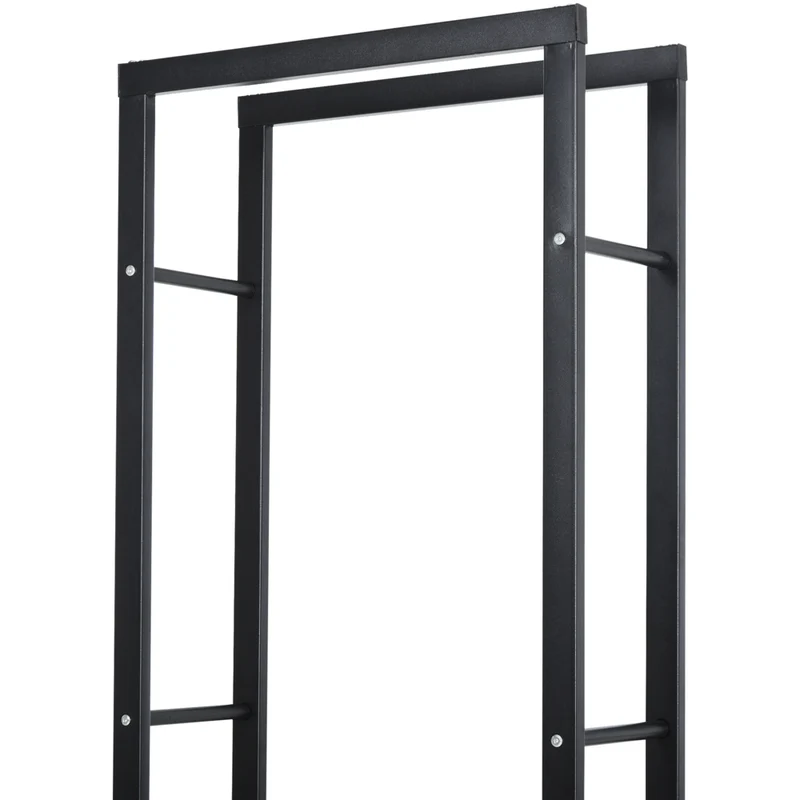 HOMCOM Firewood Rack Fireplace Log Holder - 15.7" W x 9.8" D x 59.1" L