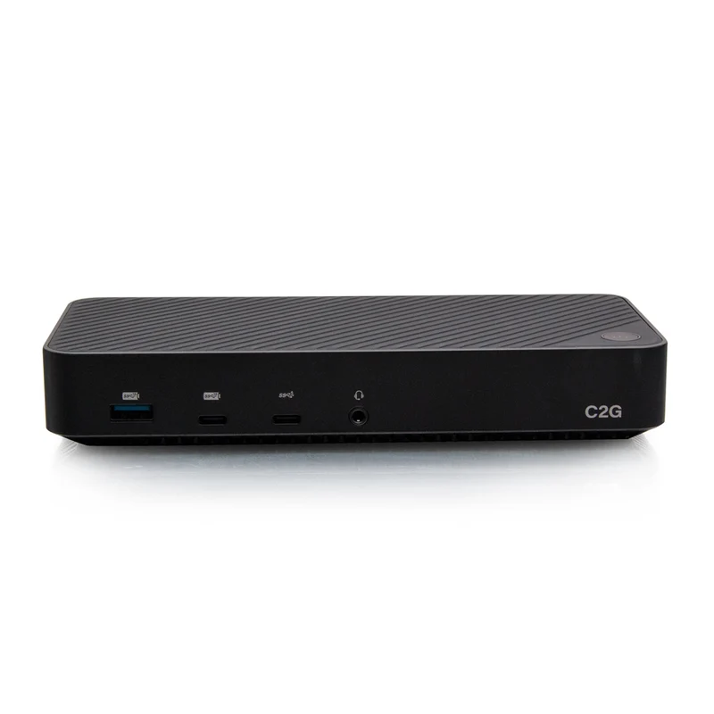 C2G USB-C 11-in-1 Hybrid DisplayLink Triple 4K Docking Station - Black