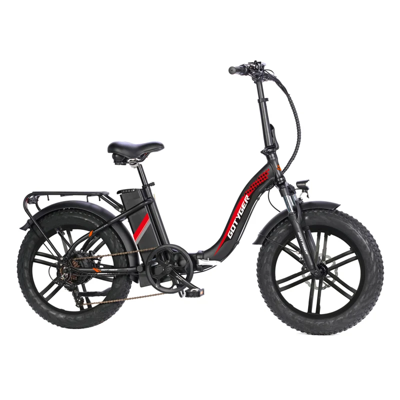 GoTyger - Vélo électrique pliable 20 po hybride crossover 7 vitesses