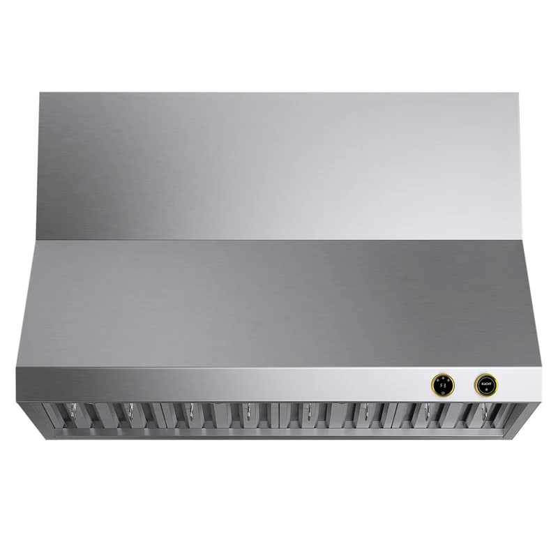 KUCHT KRH480-GL-C 48 po Hotte murale - avec commandes numériques - 1200 CFM - Acier inoxydable/Or
