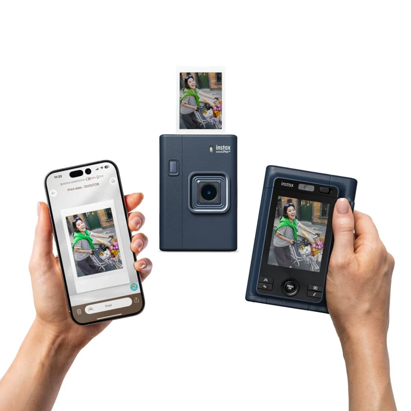 INSTAX MINI - LiPlay+ Appareil photo instantané hybride & imprimante pour téléphone intelligent - Bleu minuit