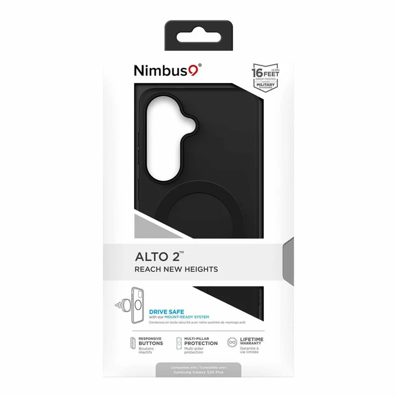Nimbus9 Alto 2 Cell Phone Case with Magnets for Galaxy S26+ - Black