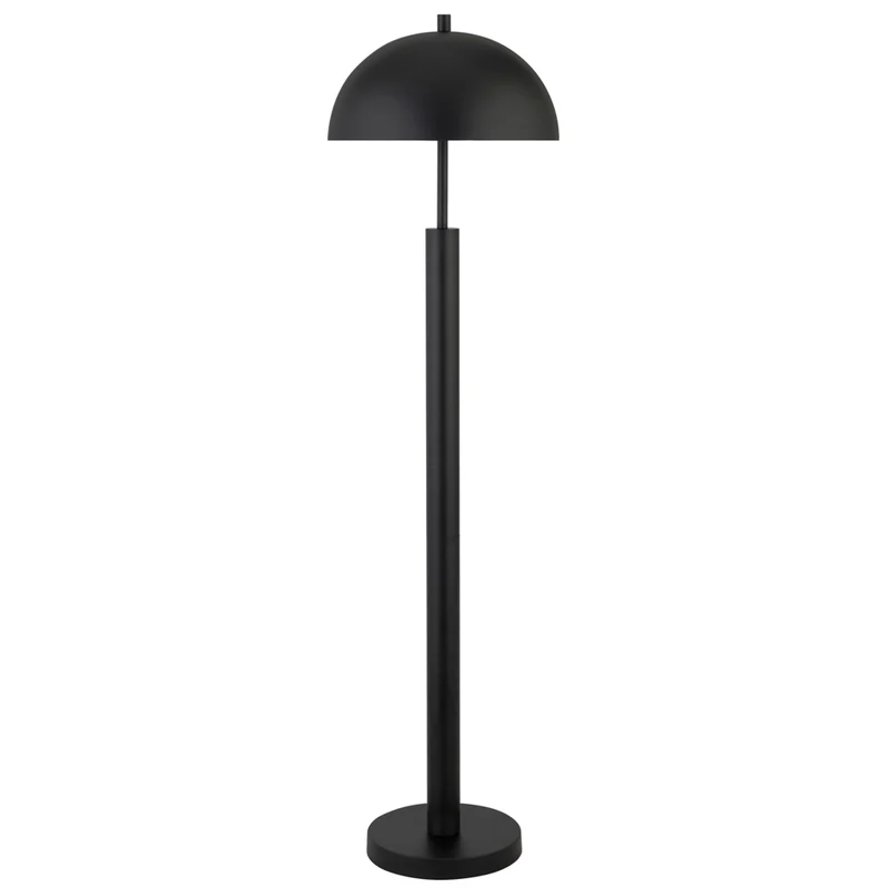 Hudson&Canal - Lampadaire York 58" de haut avec abat-jour en métal - Bronze noirci