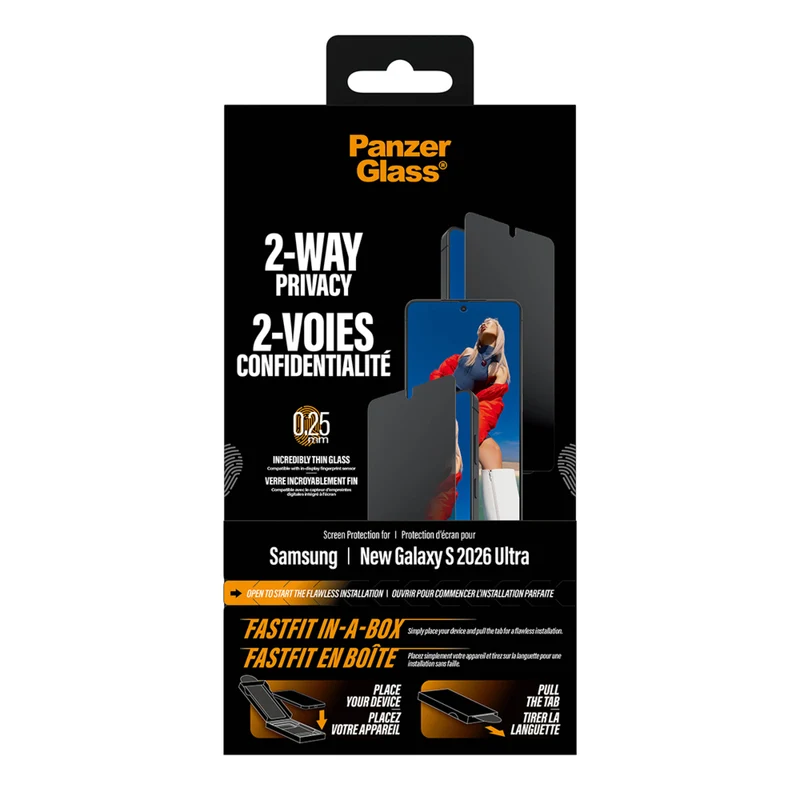 PanzerGlass Ultra Wide Fit PrivacyScreenProtector for Samsung S26Ultra - Black
