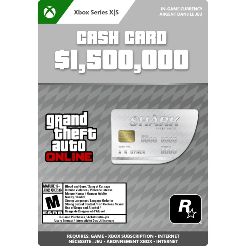 GTA Online: Great White Shark Cash Card for Xbox Series X|S [Digital Download]