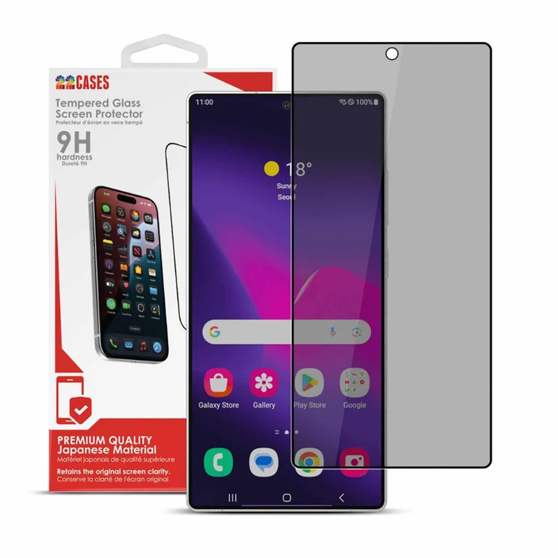 22 Cases Privacy Tempered Glass Screen Protector for Galaxy S26 Ultra