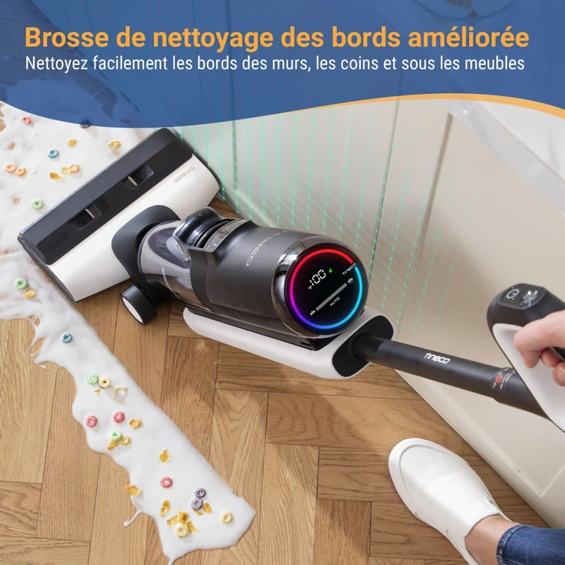 Tineco - Aspirateur vertical sans fil eau et poussière FloorWasher Pet série 5 - Noir