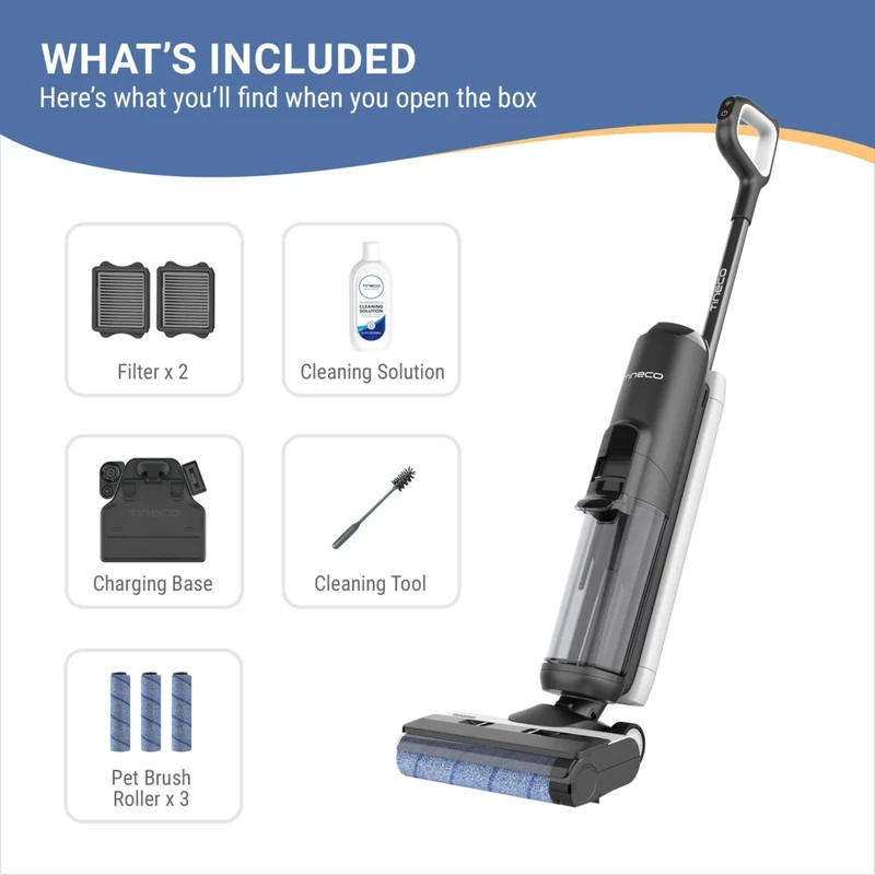 Tineco FloorWasher Pet 5 Series Cordless Wet/Dry Upright Vacuum - Black