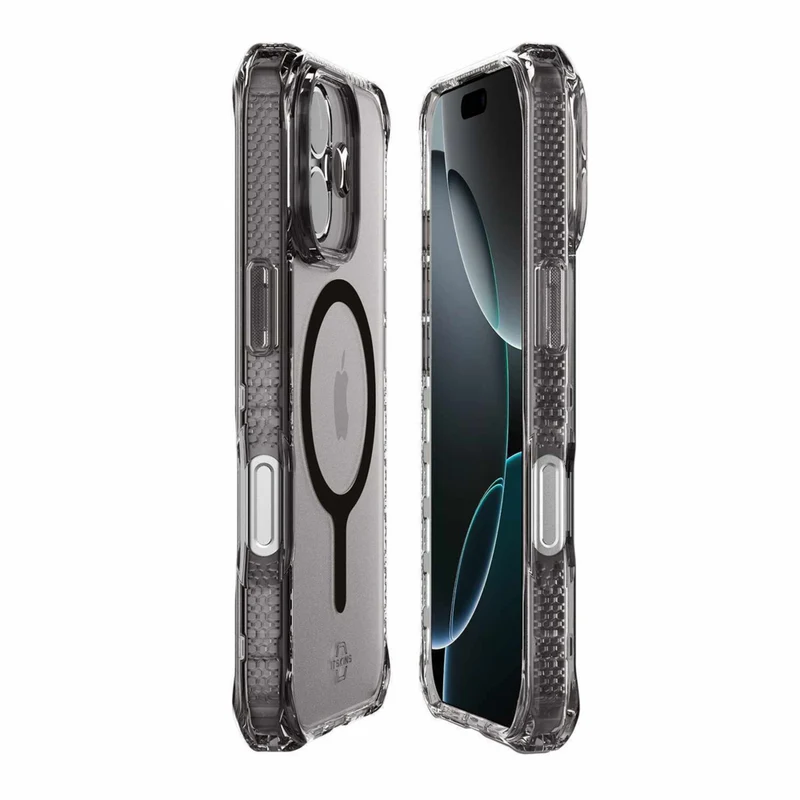 Itskins - Étui Hybrid_R Vapor MagSafe pour iPhone 17 - Fumée