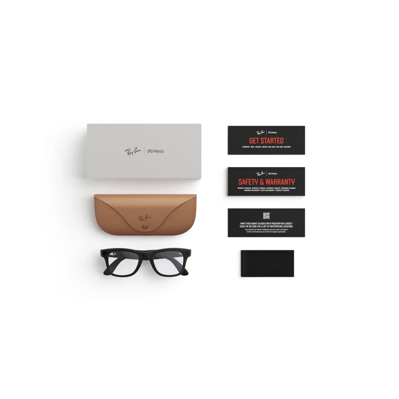 Ray-Ban Meta - Lunettes IA Wayfarer Gen 2 - Verres transparents - Noir mat