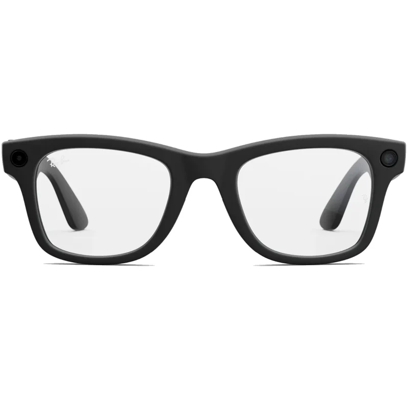 Ray-Ban Meta Wayfarer Gen 2 AI Glasses - Clear Lens - Matte Black