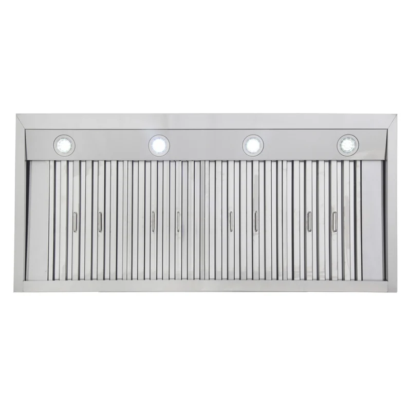 KUCHT KRH4815-R 48 po Hotte murale professionnelle - 1200 CFM - Acier inoxydable/Rouge