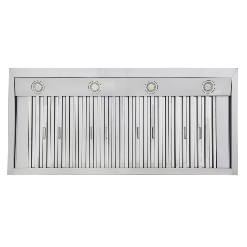 KUCHT KRH4815-R 48 po Hotte murale professionnelle - 1200 CFM - Acier inoxydable/Rouge