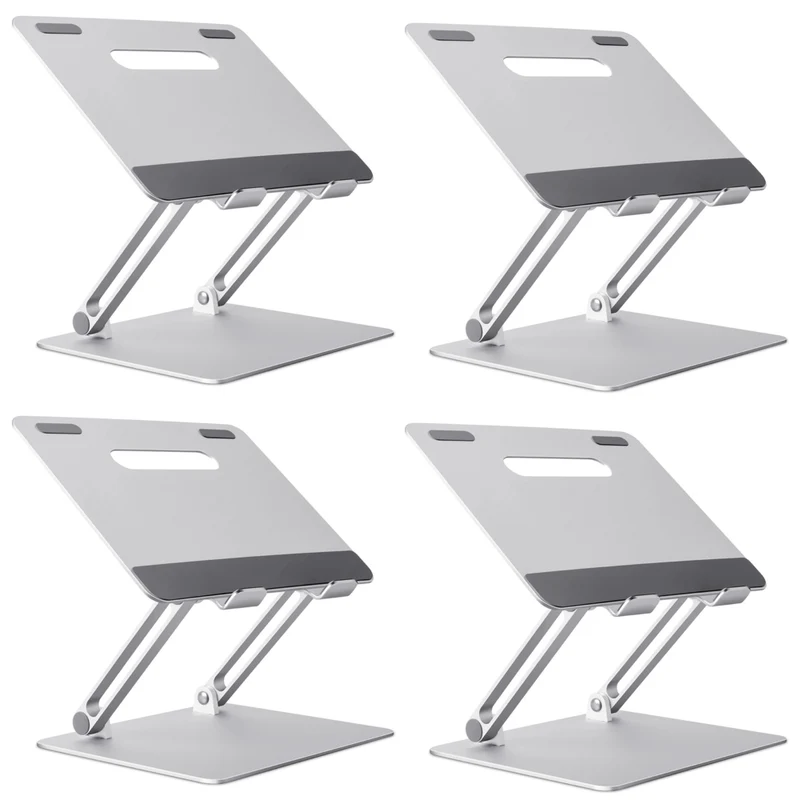 ShoppingAll Adjustable Laptop Stand - Silver - 4 Pack