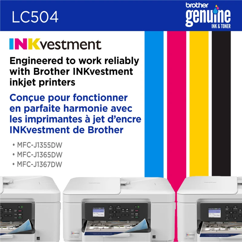 Brother Genuine LC504BKS Ink Cartridge - Standard Yield - Black