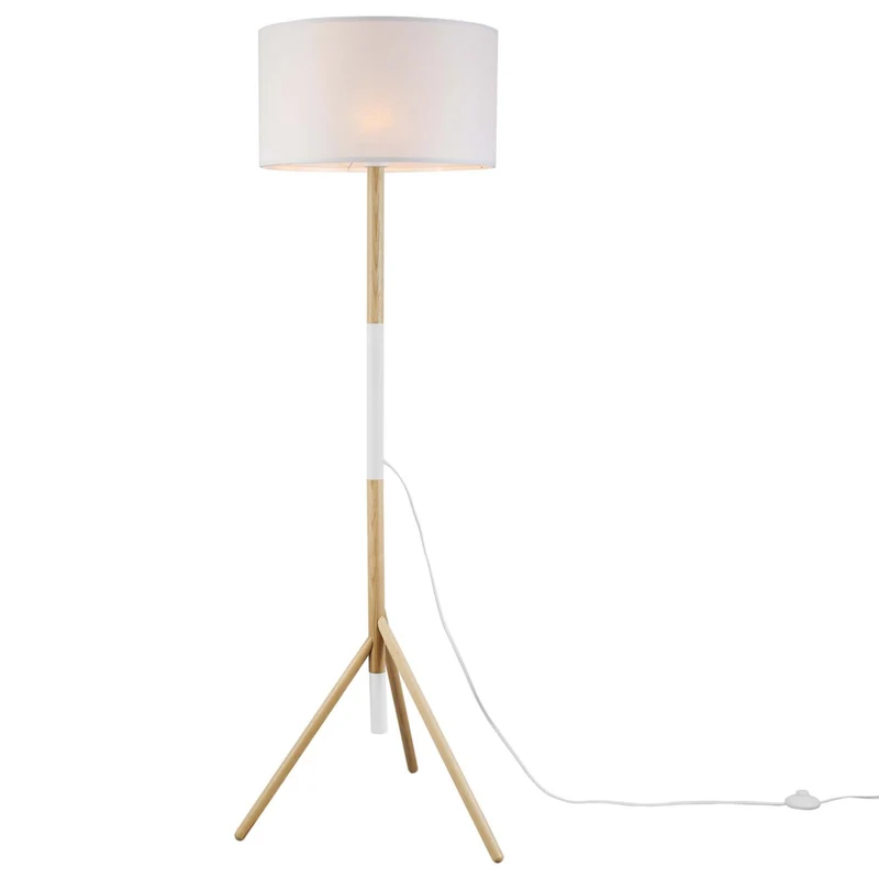 Modway - Natalie Trépied Lampe sur pied, Blanc Naturel