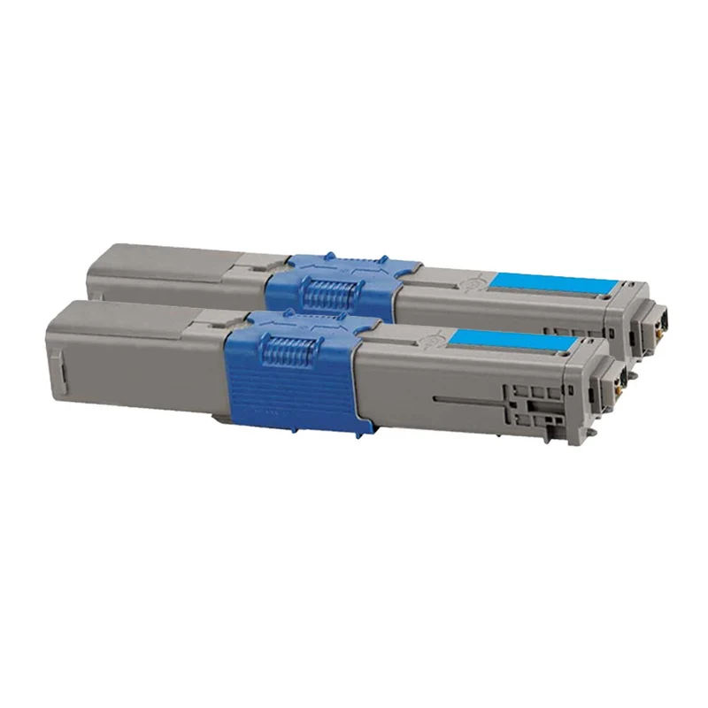 Premium Tone - Okidata 44469703 Toner compatible - Cyan - Paquet de 2
