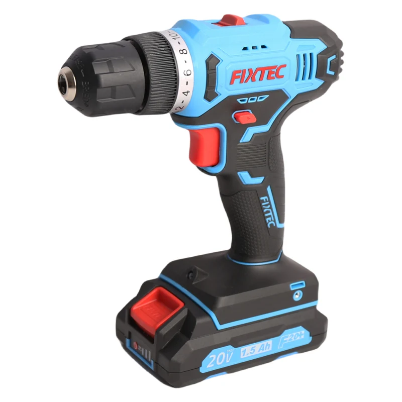 Fixtec - Perceuse sans fil 20V avec (1) batterie, chargeur