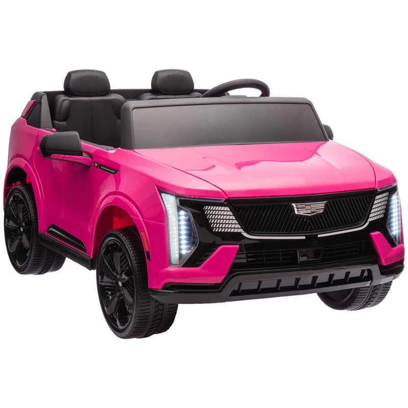 Qaba - Voiture RC à chevaucher 2 places 12V 10A Cadillac Escalade sous licence - rose