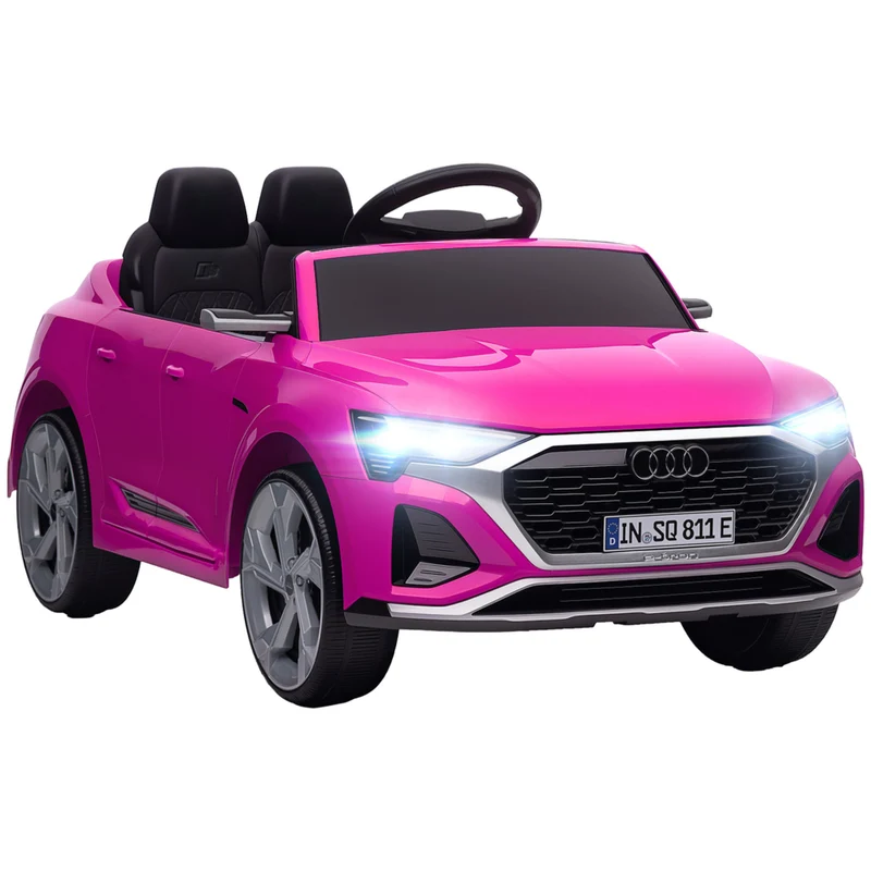 Qaba 12V Audi Q8 Licensed Electric RC Car for Kids - Pink