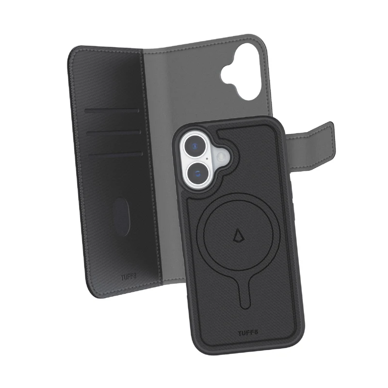 LBT 2-in-1 Switch Wallet folio Case for iPhone 17 - Black
