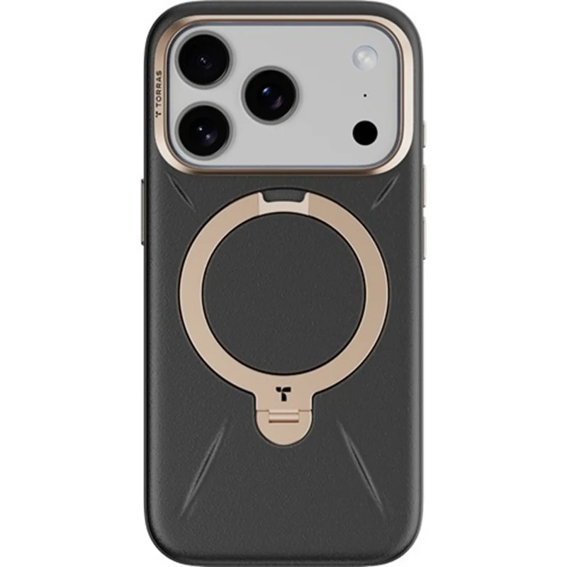 Torras Ostand Q3 VegSkin Series Case for iPhone 17 Pro - Black