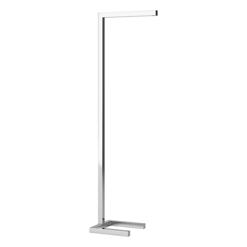 Hudson&Canal - Lampadaire à DEL intégré Malin (132 cm) avec abat-jour en métal - Nickel poli