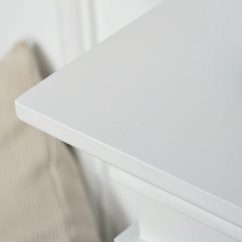 HOMCOM - Foyer électrique 31,5 po avec manteau, télécommande et minuterie 12 h, blanc