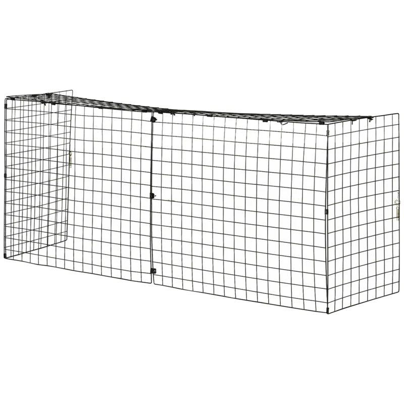 HOMCOM - Pare-étincelles de foyer extensible en acier avec écran de protection, noir