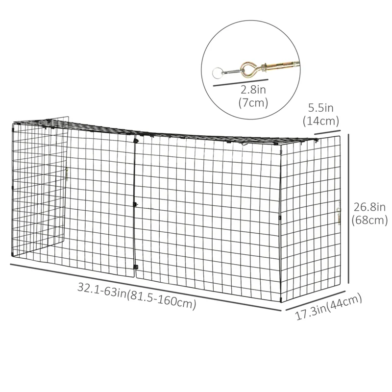 HOMCOM - Pare-étincelles de foyer extensible en acier avec écran de protection, noir