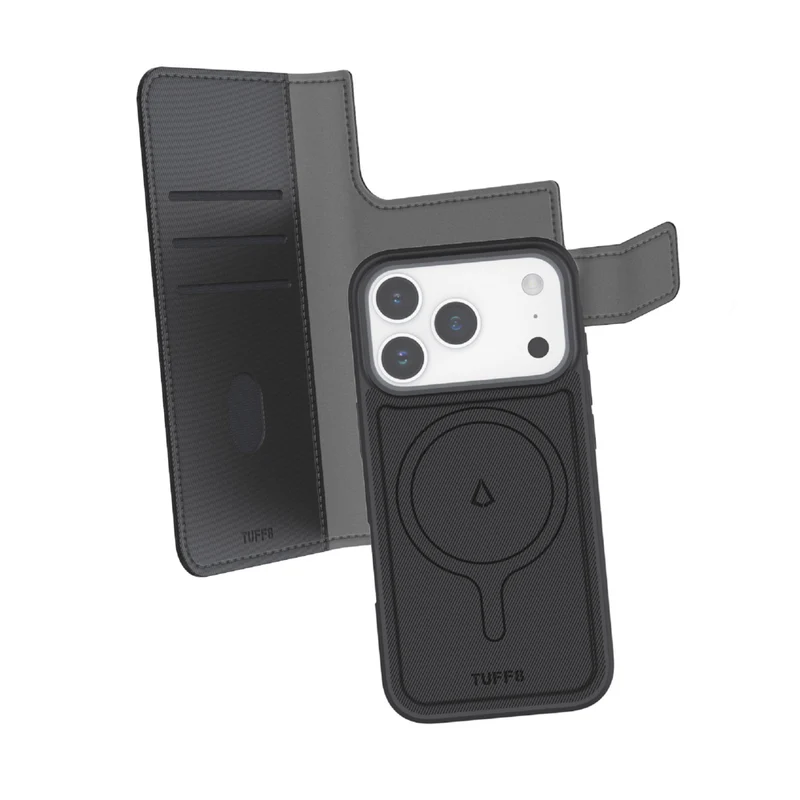 LBT 2-in-1 Switch Wallet folio Case for iPhone 17 Pro - Black